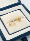 Topos corazon diamantado Oro amarillo 18k 0,94 Gr / 9 mm
