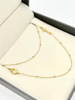 Cadena It tipo denario con balineria lisa Oro amarillo 18k 2,01 Gr / 1,0 mm / 40 Cm