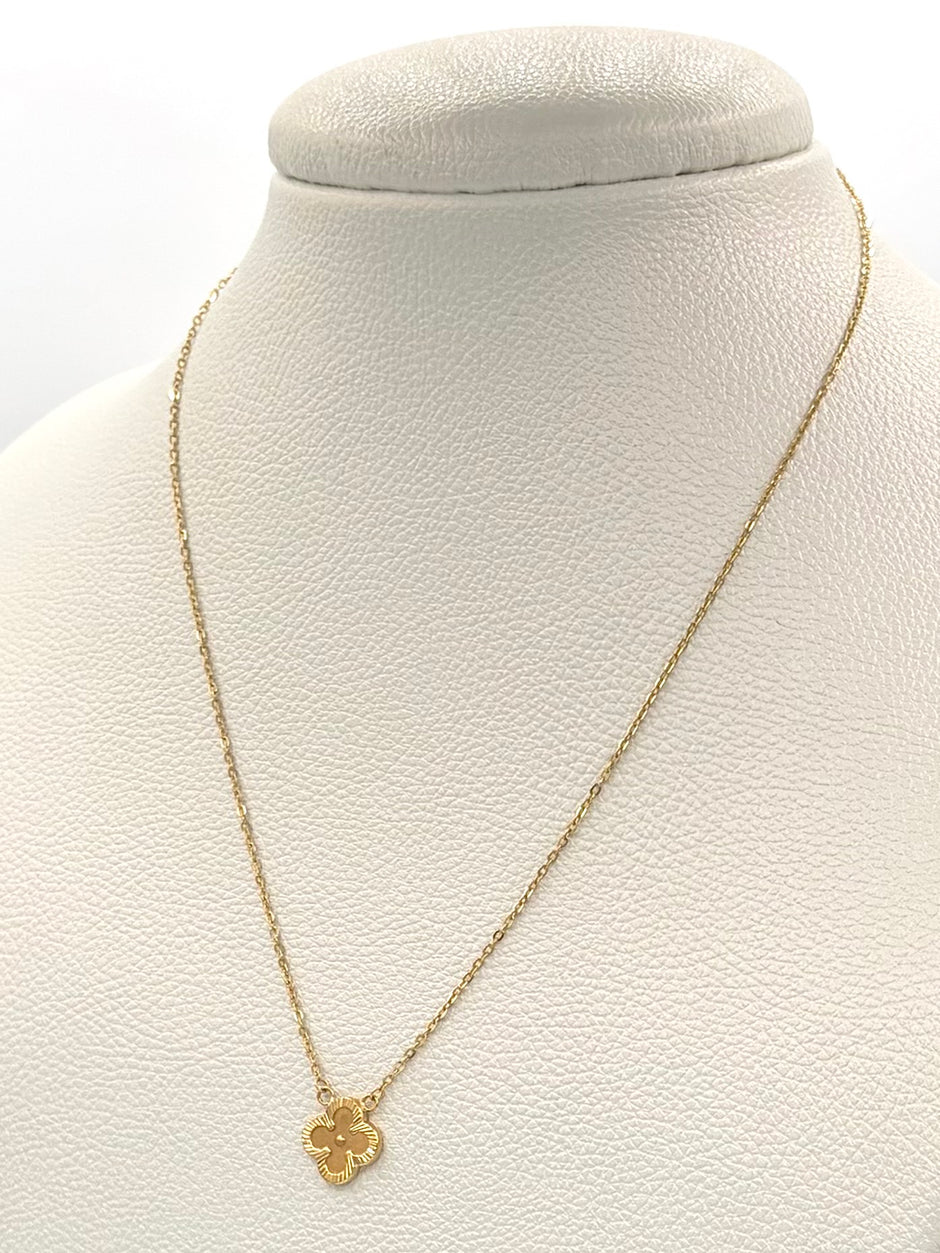 Cadena trebol diamantado aro seguido Oro amarillo 18k 3,60 Gr / 1,0 mm / 50 Cm Broche 0,25