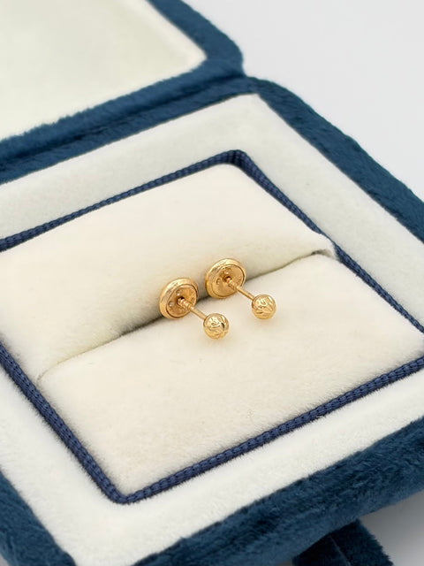 Topos bolas diamantadas  Oro amarillo 18k 0,46 Gr / 3 mm