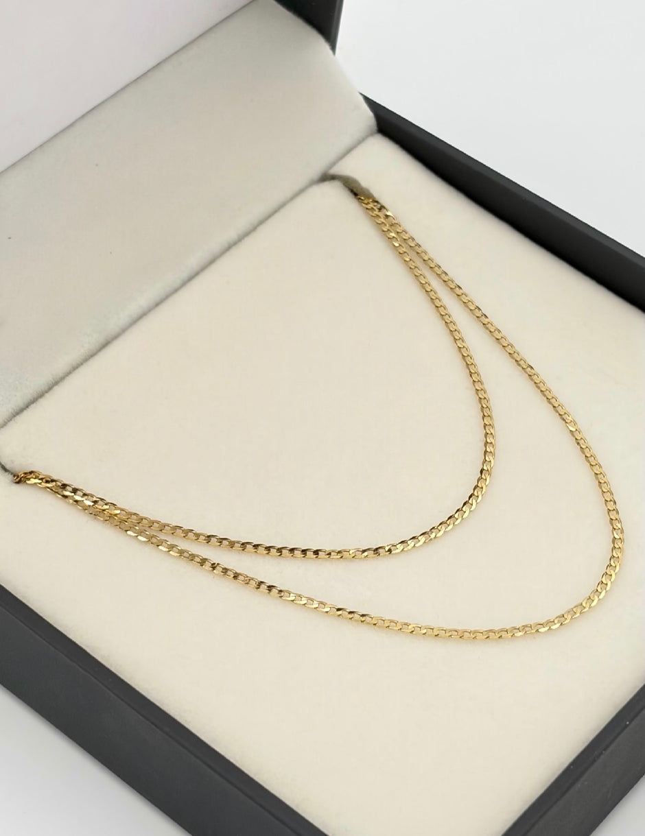 Cadena It mini cubana Oro amarillo 18k 2,37 Gr / 1,0 mm / 50 Cm