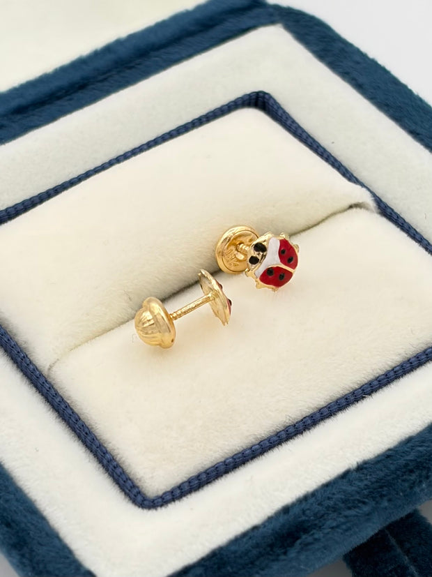 Topos mariquita  Oro amarillo 18k 0,63 Gr / 6 mm