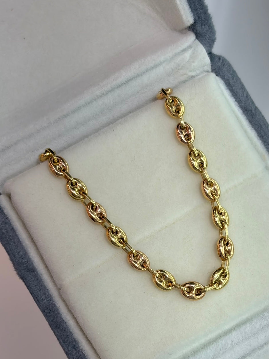 Pulso gc Oro amarillo y Oro rosa 18k 5,40 Gr / 3,5 mm / 21 Cm Broche 0,15