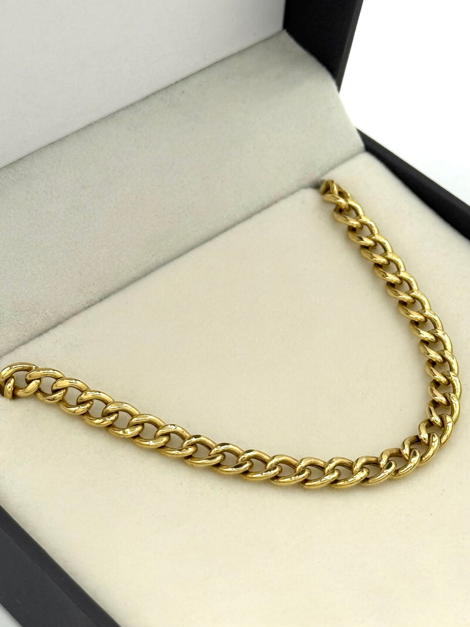 Pulso It cubano Oro amarillo 18k +1 / 7,10 Gr / 5,0 mm / 17,5 Cm