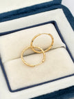 Candonga delgada diamantada Oro amarillo 18k 0,75 Gr / 1,5 Cm