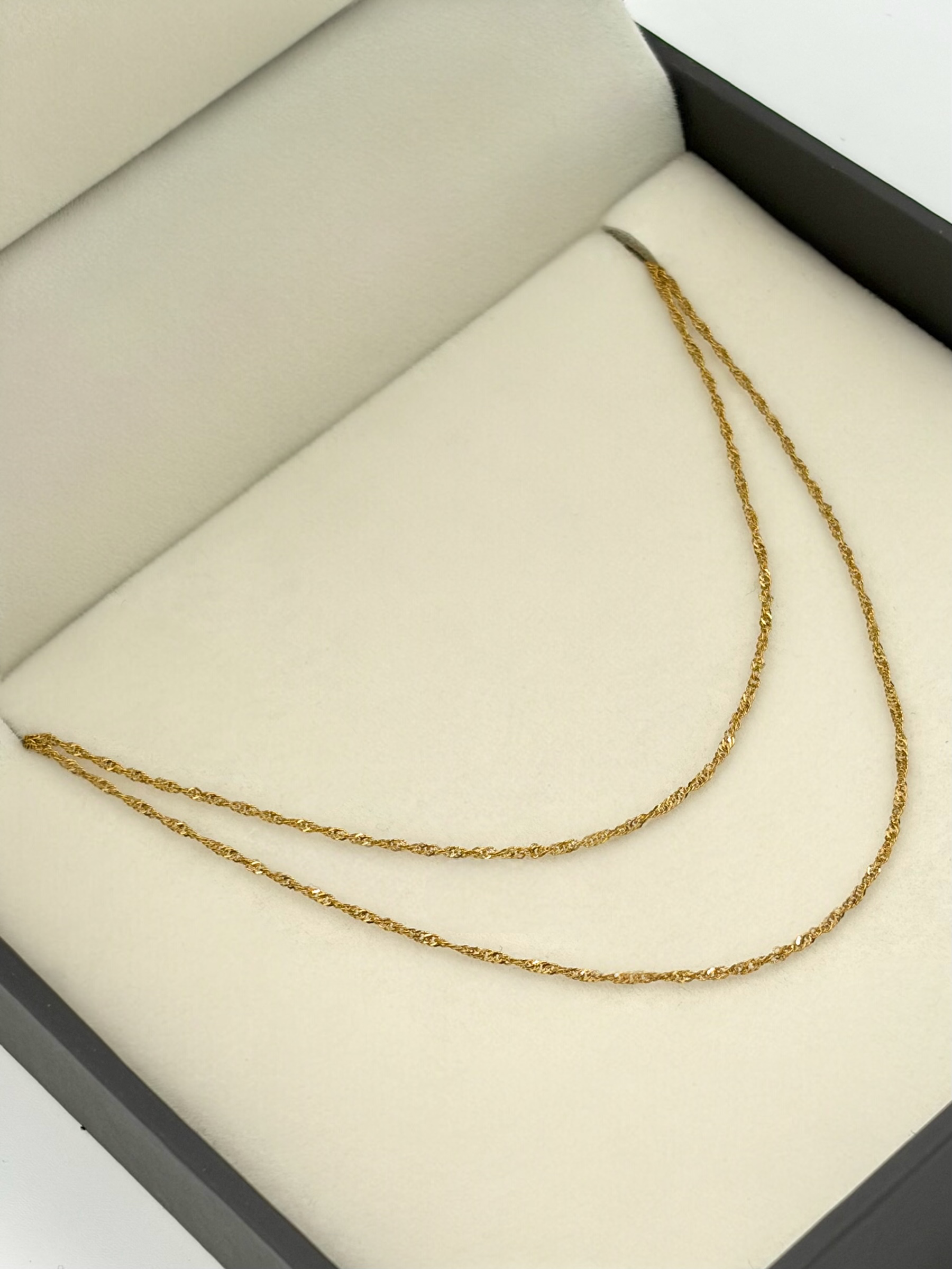 Cadena It singapur  Oro amarillo 18k +1 / 1,0 Gr / 1,0 mm / 45 Cm