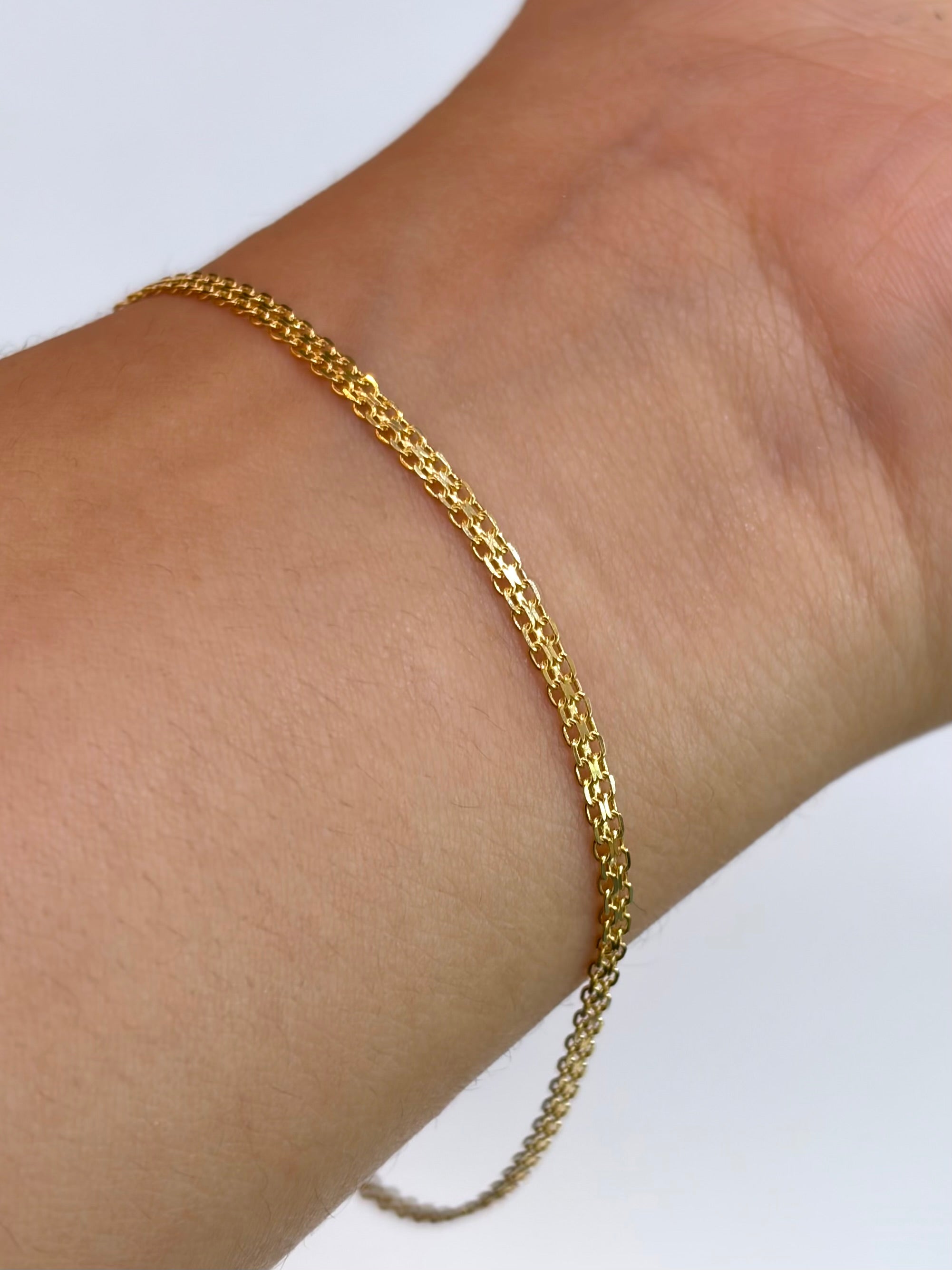 Pulso It mini china  Oro amarillo 18k +1 / 1,47 Gr / 2 mm / 18,8 Cm