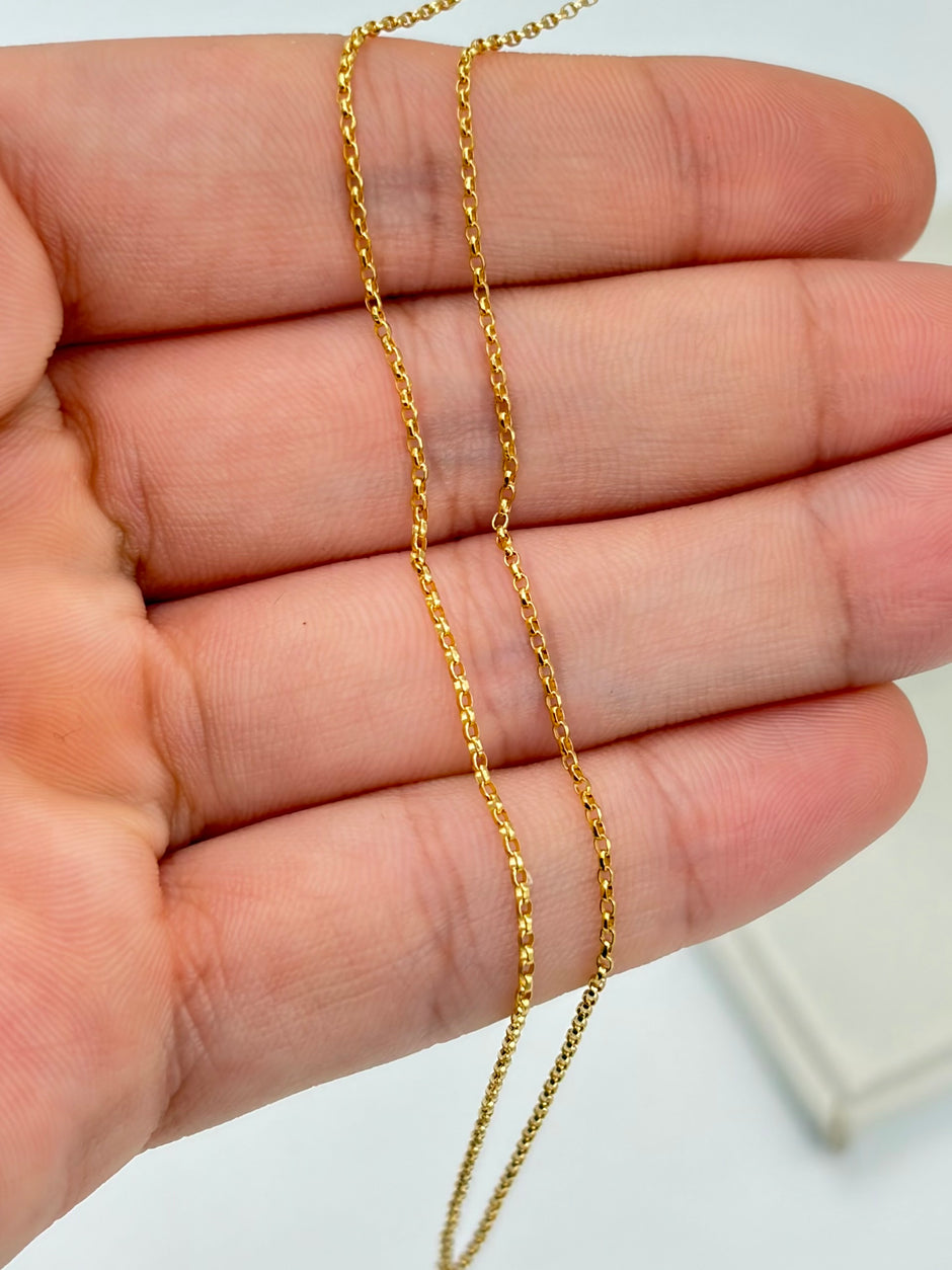 Cadena It aro seguido Oro amarillo 18k 1,87 Gr / 1 mm / 50 Cm