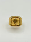 Anillo Troquelado Rolex Oro amarillo 18k / Talla 9/2 / 3,46 Gr