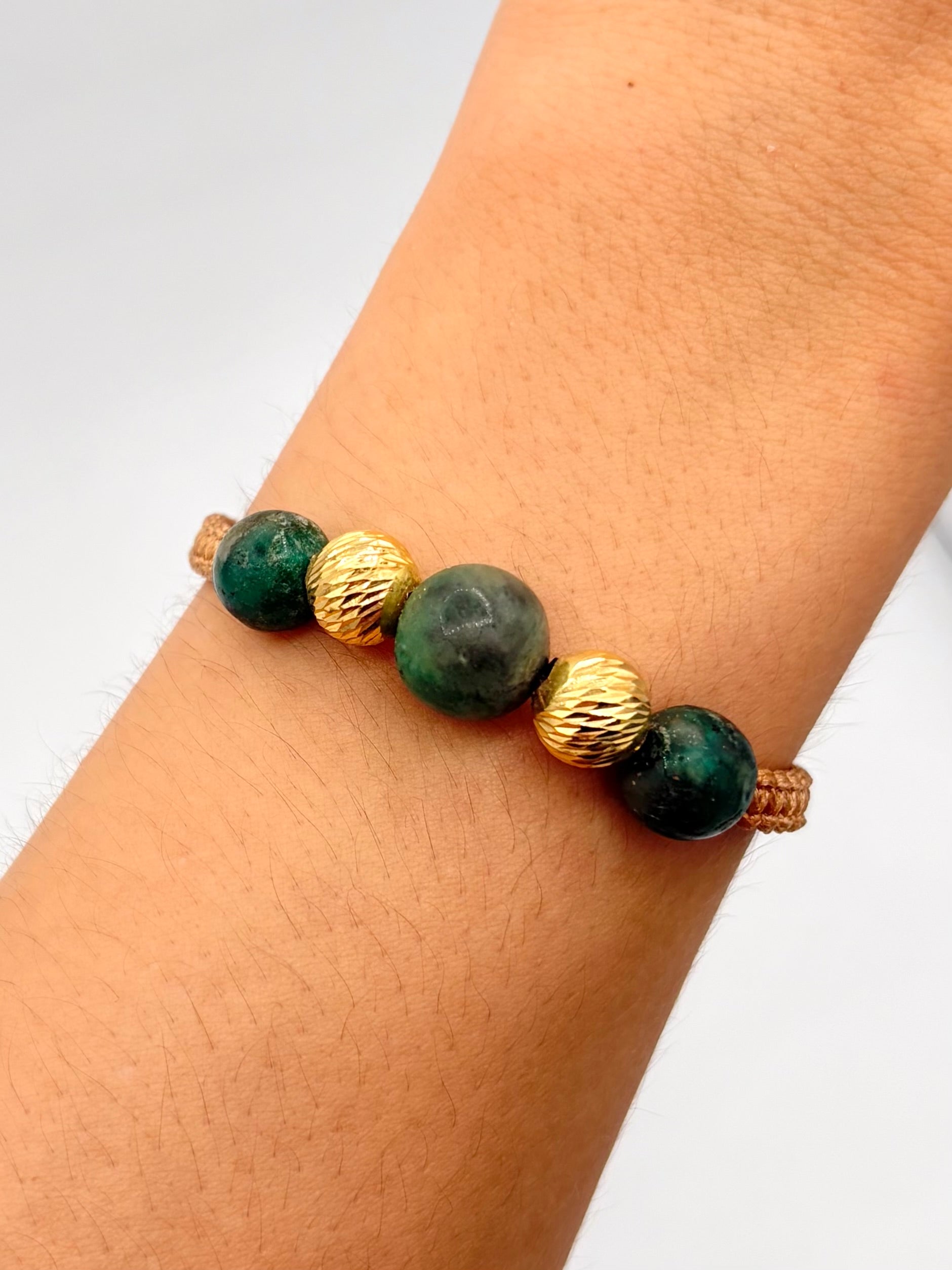 Pulsera tejida 2BD #8 murrallas  Oro amarillo 18k 0,67 Gr
