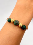 Pulsera tejida 2BD #8 murrallas  Oro amarillo 18k 0,67 Gr
