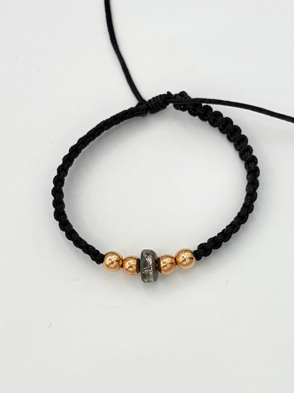 Pulsera tejida 4BLR #5 murralla  Oro amarillo 18k 0,50 Gr