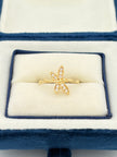 Anillo libelula circones blancos  Oro amarillo 18k / Talla 6/2 / 1,64 Gr