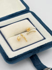 Topos circones blancos largos  Oro amarillo 18k 0,91 Gr / 2 mm