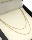Cadena Aro seguido Oro amarillo 18k 2,41 Gr / 1,0 mm / 50 Cm Broche 0,15