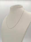 Cadena It Mini militar Oro blanco 18k +1 / 1,73 Gr / 1,0 mm / 45 Cm