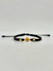 Pulsera tejida herraje rolex 2BD #4 hilo negro Oro amarillo 18k 0,50 Gr