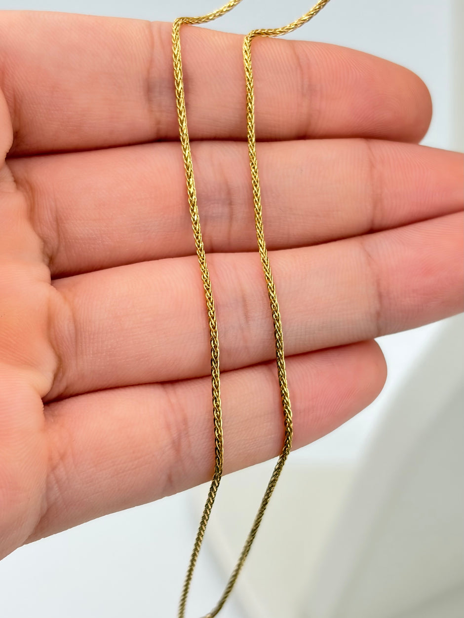 Cadena It espiga Oro amarillo 18k 2,56 Gr / 1,0 mm / 40 Cm