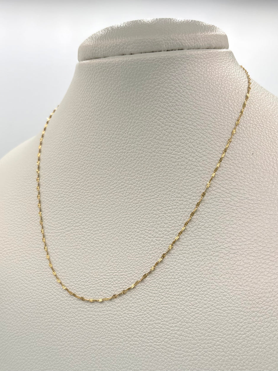 Cadena It crispeta diamantada Oro amarillo 18k 0,95 Gr / 1 mm / 45 Cm
