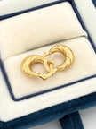 Candonga Semi rayadas de bebe  Oro amarillo 18k 1,21 Gr / 1 Cm