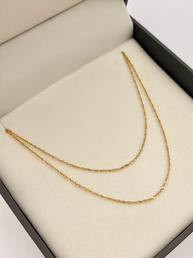 Cadena It singapur Oro amarillo 18k 1,10 Gr / 0,8 mm / 45 Cm