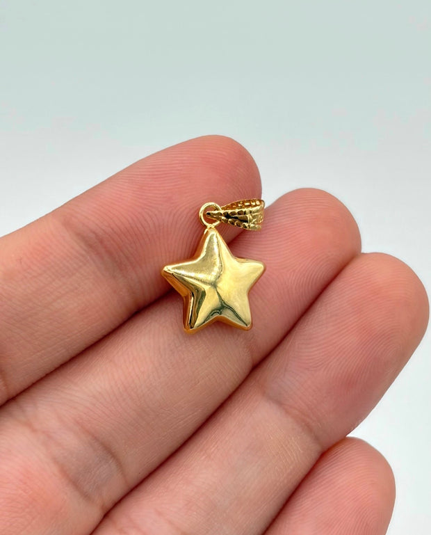 Dije Estrella  Oro amarillo 18k 0,62 Gr / 1 Cm