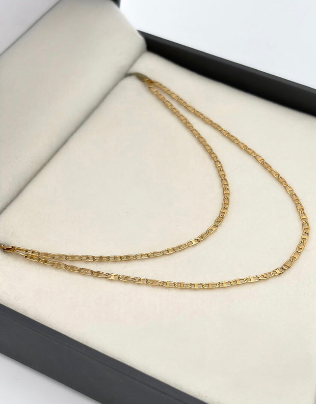Cadena It Plana Oro amarillo 18k +1 / 2,76 Gr / 2,0 mm / 45 Cm