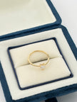 Anillo solitario corazon circones  Oro amarillo 18k / Talla 4/2 / 1,10 Gr