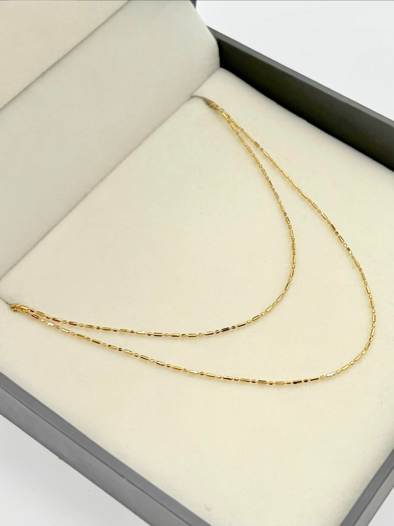 Cadena It mini palito balin Oro amarillo 18k 1,52 Gr / 1 mm / 50 Cm