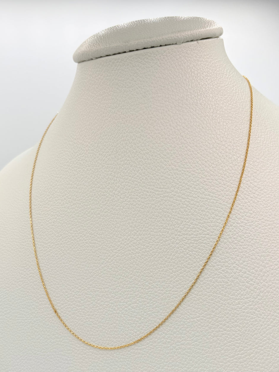 Cadena It aro seguido Oro amarillo 18k 1,87 Gr / 1 mm / 50 Cm