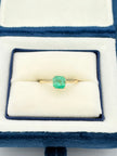 Anillo esmeralda cuadrada Oro amarillo 18k / Talla 5/2 / 1 Gr