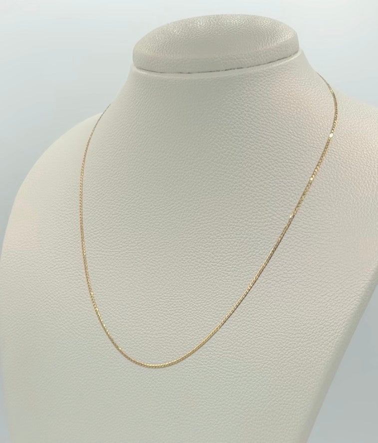 Cadena It Mini cubana Oro amarillo 18k +1 / 2,10 Gr / 1,1 mm / 50 Cm