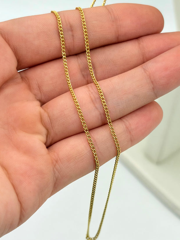Cadena It mini cubana Oro amarillo 18k 2,0 Gr / 1,0 mm / 60 Cm