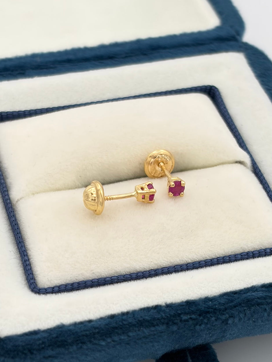 Topos rubi Oro amarillo 18k 0,95 Gr / 4 mm