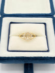 Anillo FE con circones  Oro amarillo 18k / Talla 7 / 2,01 Gr