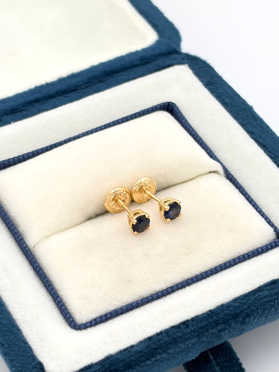 Topos zafiro Oro amarillo 18k 0,90 Gr / 3 mm