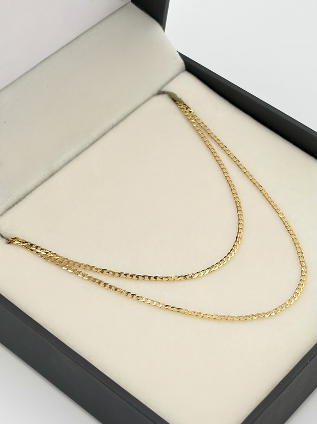 Cadena It Mini cubana Oro amarillo 18k +1 / 2,10 Gr / 1,1 mm / 50 Cm