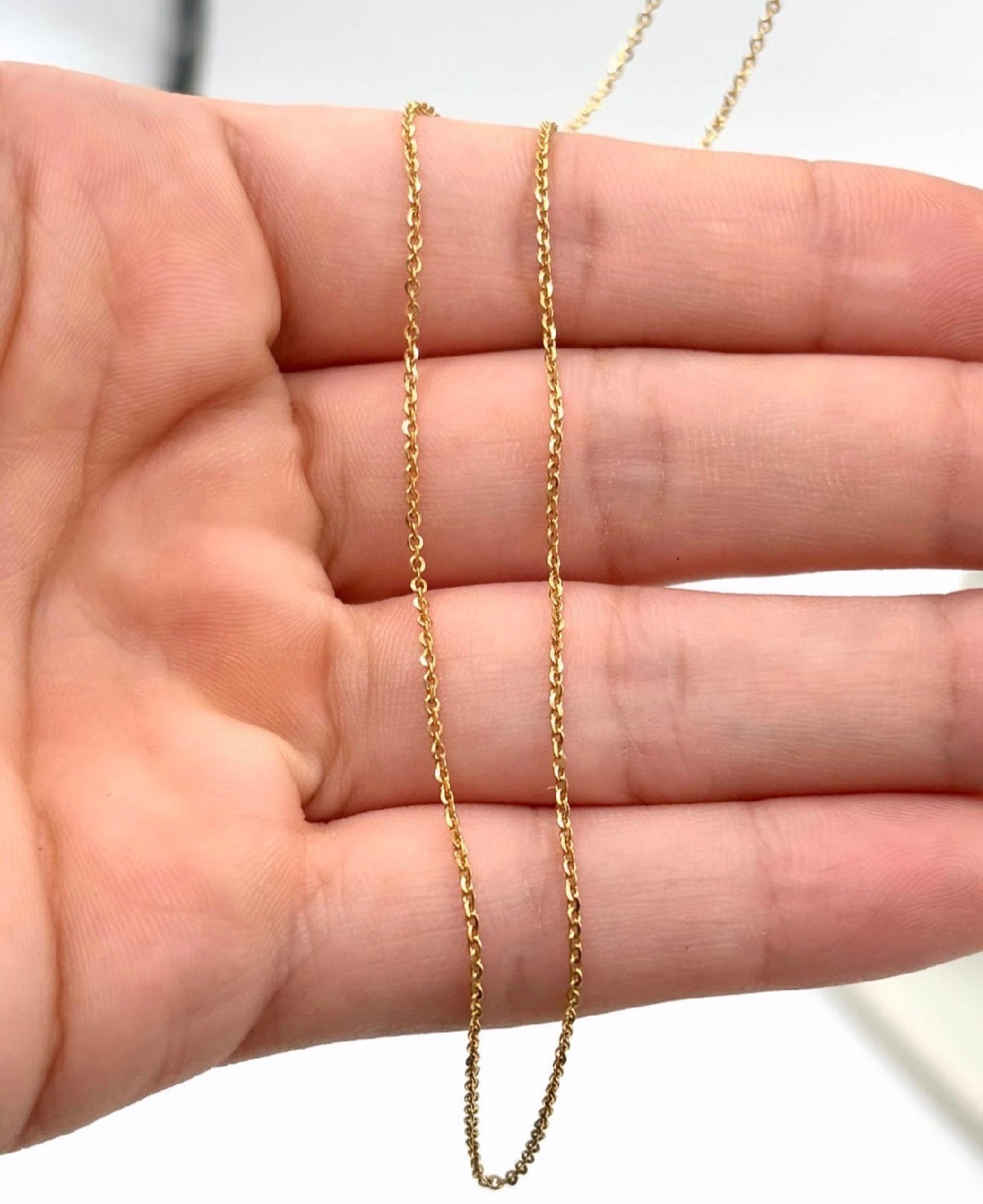 Cadena Aro seguido Oro amarillo 18k 2,41 Gr / 1,0 mm / 50 Cm Broche 0,15