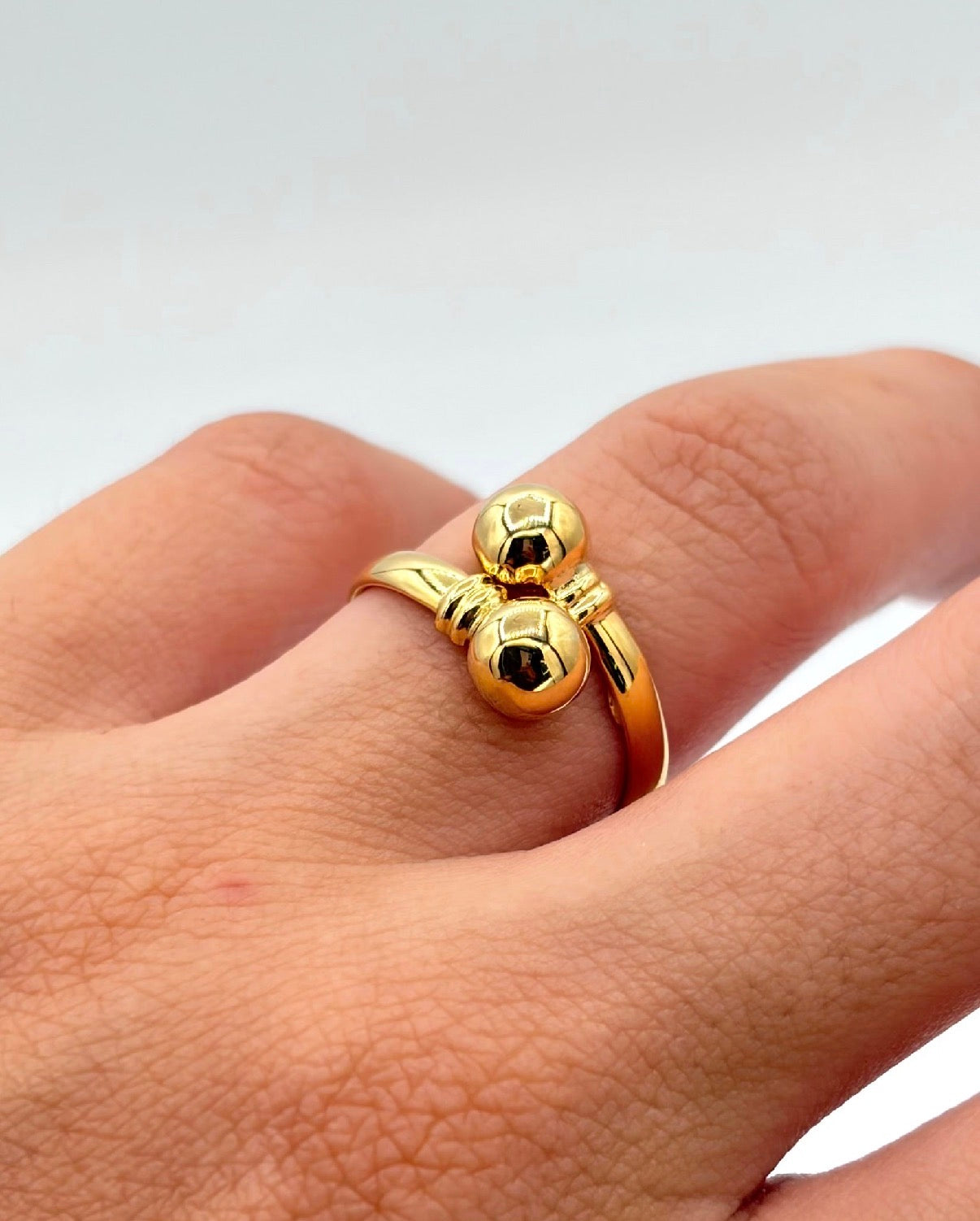 Anillo Tu y yo  Oro amarillo 18k / Talla 6 / 1,56 Gr