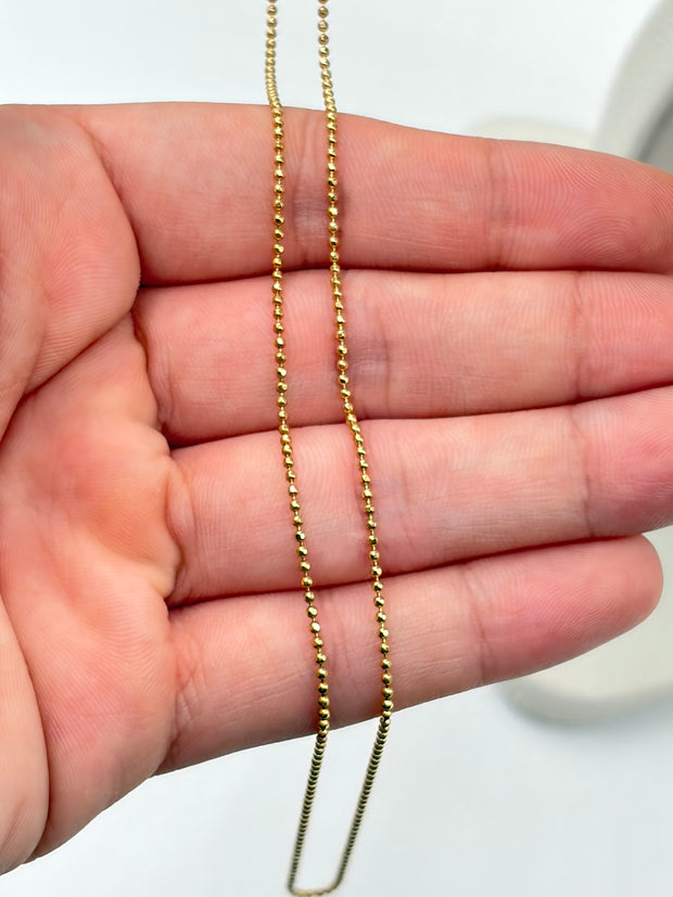 Cadena It Mini militar Oro amarillo 18k +1 / 2,10 Gr / 1,0 mm / 50 Cm