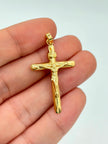 Dije Cruz cristo Oro amarillo 18k 1,57 Gr / 2 Cm