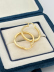 Candonga cuadrada lisa Oro amarillo 18k 1,68 Gr / 2,1 Cm