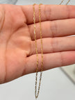 Cadena It mini aro redondo aro ovalado Oro amarillo 18k 1,67 Gr / 1 mm / 50 Cm