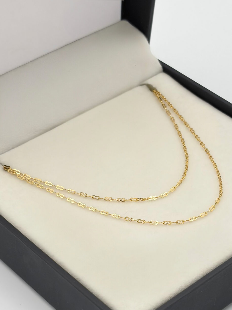 Cadena It mini infinito Oro amarillo 18k 1,77 Gr / 1 mm / 50 Cm