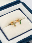 Topos pies circones verdes  Oro amarillo 18k 0,96 Gr / 4 mm