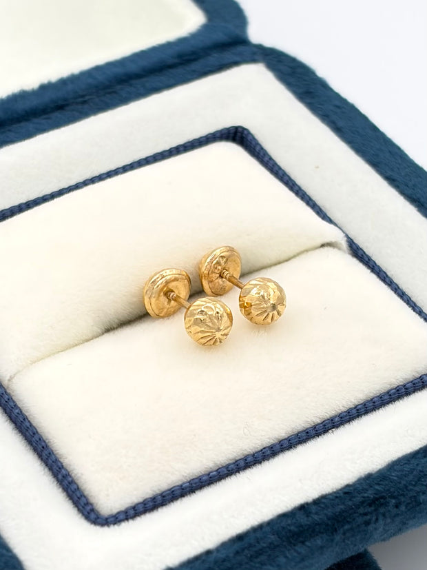 Topos bolas diamantadas  Oro amarillo 18k 0,55 Gr / 4 mm