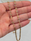 Cadena eslabon gc Tres oros 18k 6,23 Gr / 3 mm / 60 Cm Broche 0,15