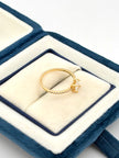 Anillo solitario circon blanco cuadrado Oro amarillo 18k / Talla 4/2 / 1,13 Gr