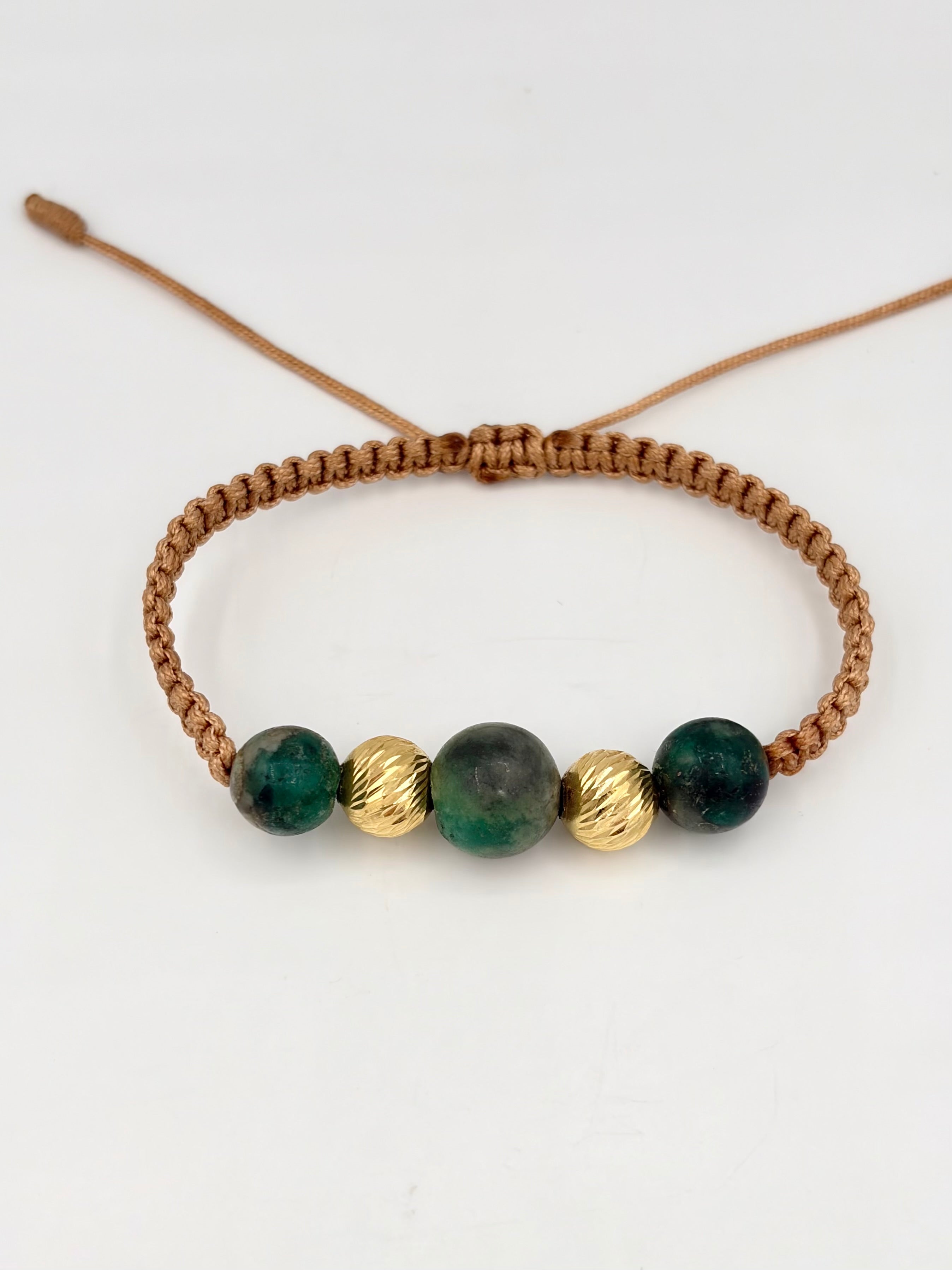 Pulsera tejida 2BD #8 murrallas  Oro amarillo 18k 0,67 Gr