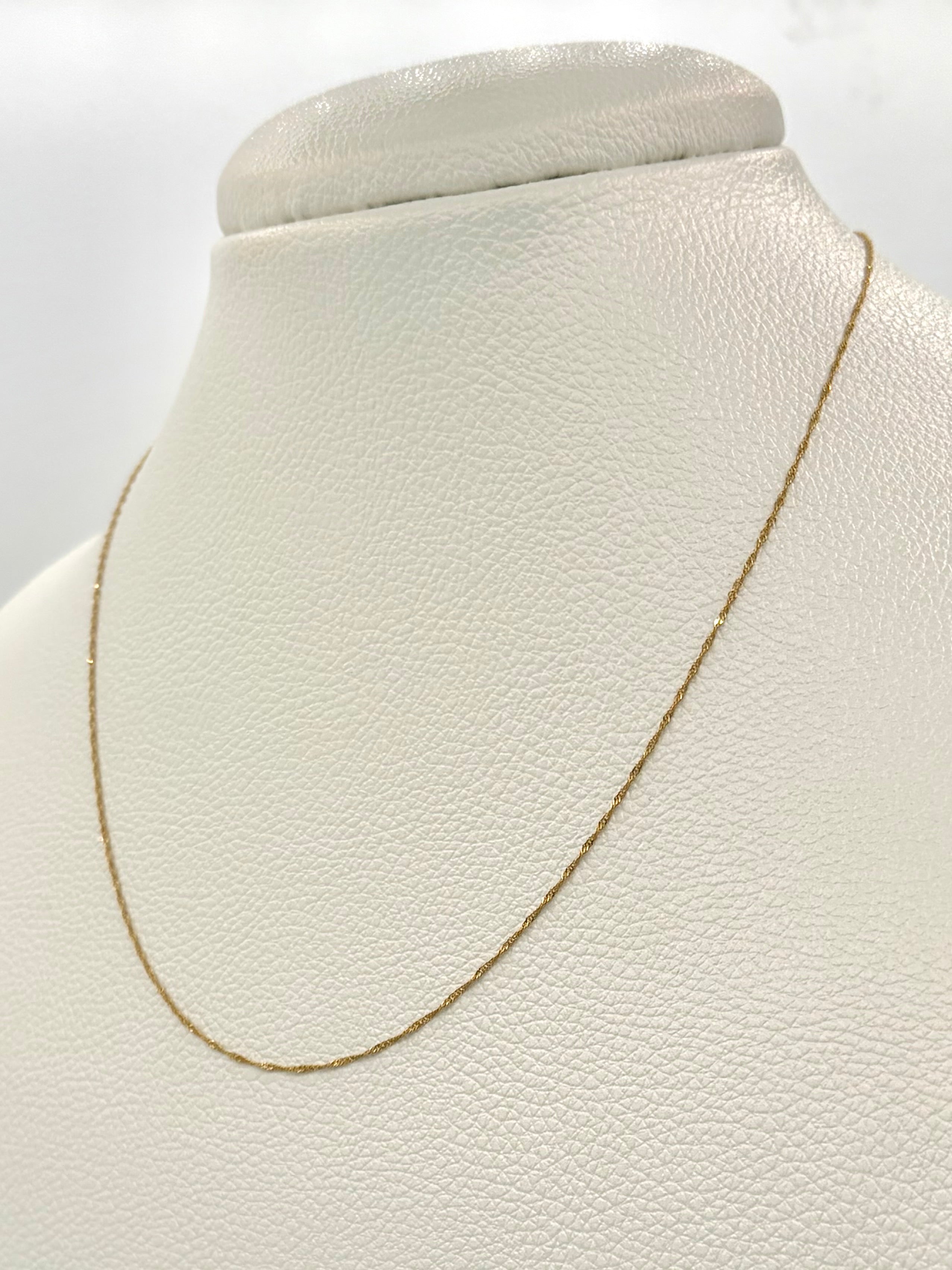 Cadena It singapur  Oro amarillo 18k +1 / 1,0 Gr / 1,0 mm / 45 Cm